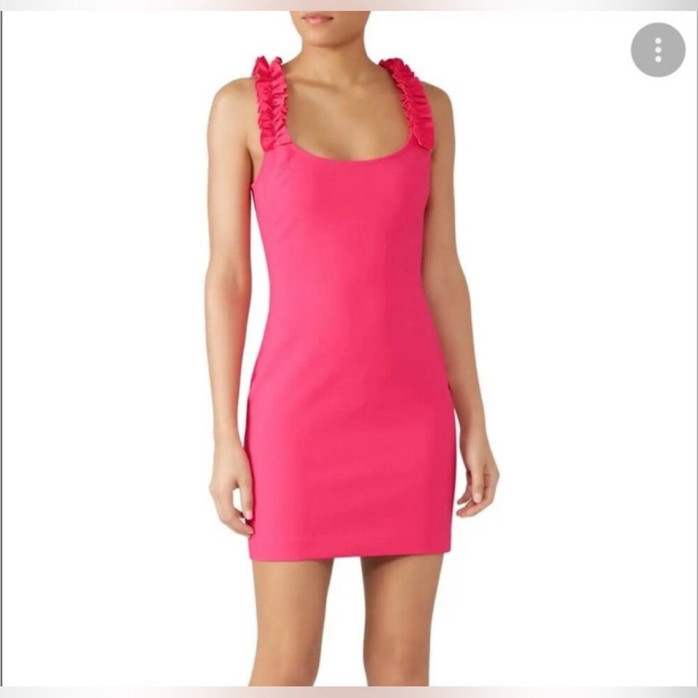 LIKELY Elana Mini Dress Women‎ Size 10 Fuchsia Pink NWT Ruffle Strap YD845001LYB